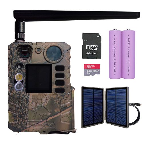 Set cameră de vânătoare Boly Guard Draco BG410-MSFP 4G cu trimitere e-mail și cloud, cu panou solar