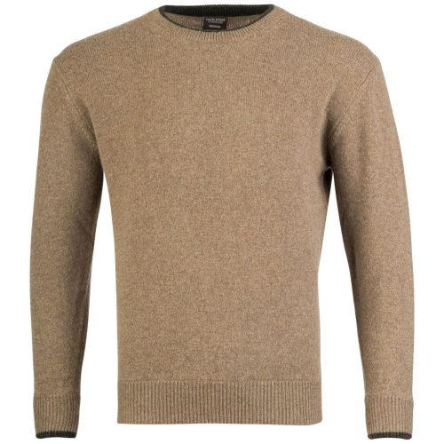 Jack Pyke Ashcombe Pulover 100% lână de miel cu guler O, culoare bej, mărimea S