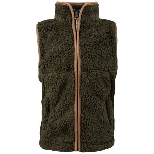 Vestă Jack Pyke Junior Sherpa Fleece, culoare oliv închis, mărimea XXXS