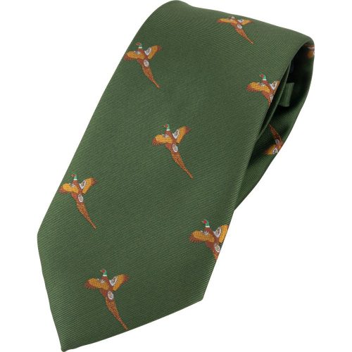 Cravata de vanatoare Jack Pyke cu fazan – Shooting Tie Pheasant culoare verde