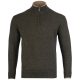 Jack Pyke Ashcombe Pulover 100% lână de miel cu fermoar, culoare oliv, mărimea M