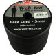 Web-Tex cordelina paracord, 3 mm, 100 m, negru